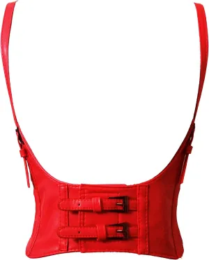 Alivila.Y Fashion Womens Faux Leather Steampunk Sexy Underbust Waist Belt Corset