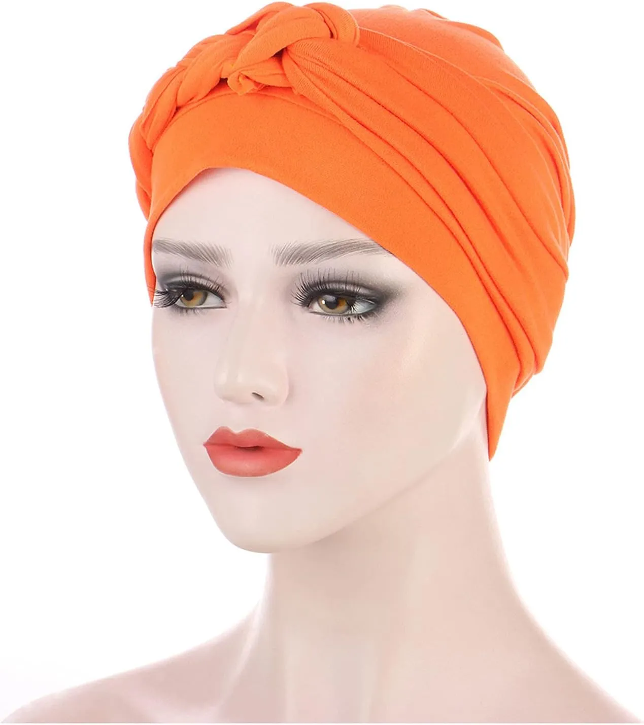 Bohemian Headwear Wrap Ethnic Head Cover Hat Cap Braid Beanie Turban Cancer Pre-Tied Hair Cancer Hair Loss Headwrap