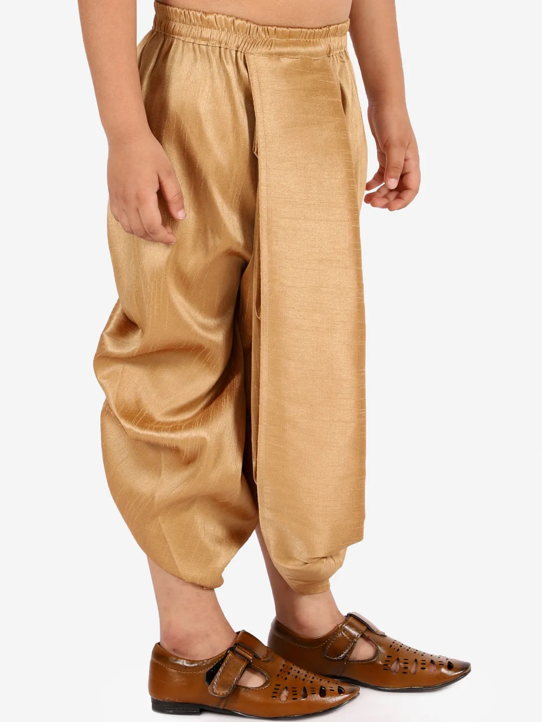 Boy's Rose Gold Traditional Dhoti - Vastramay Boys