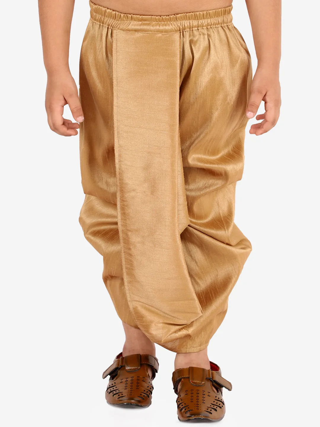 Boy's Rose Gold Traditional Dhoti - Vastramay Boys
