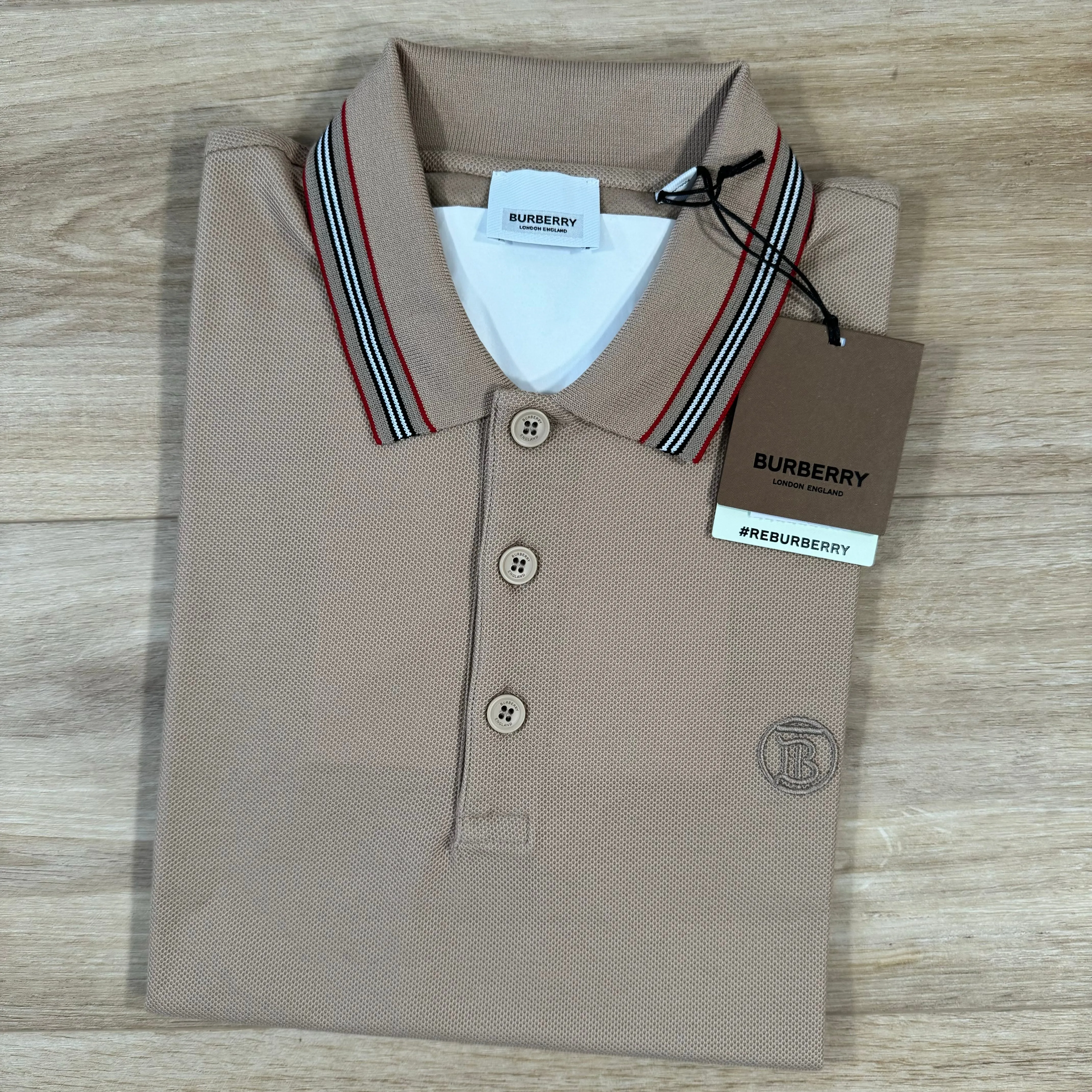 Burberry Pierson Polo Shirt in Arc Beige