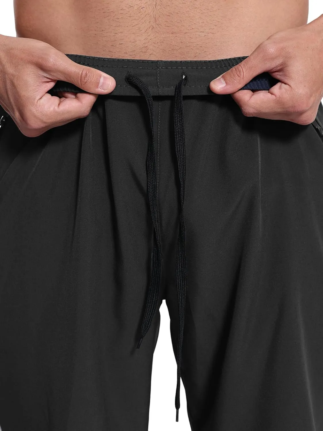 BUYJYA 5 Pack Men's Athletic Gym Shorts Set Workout Basketball Running Elastic Waist with Zipper Pocket Gift