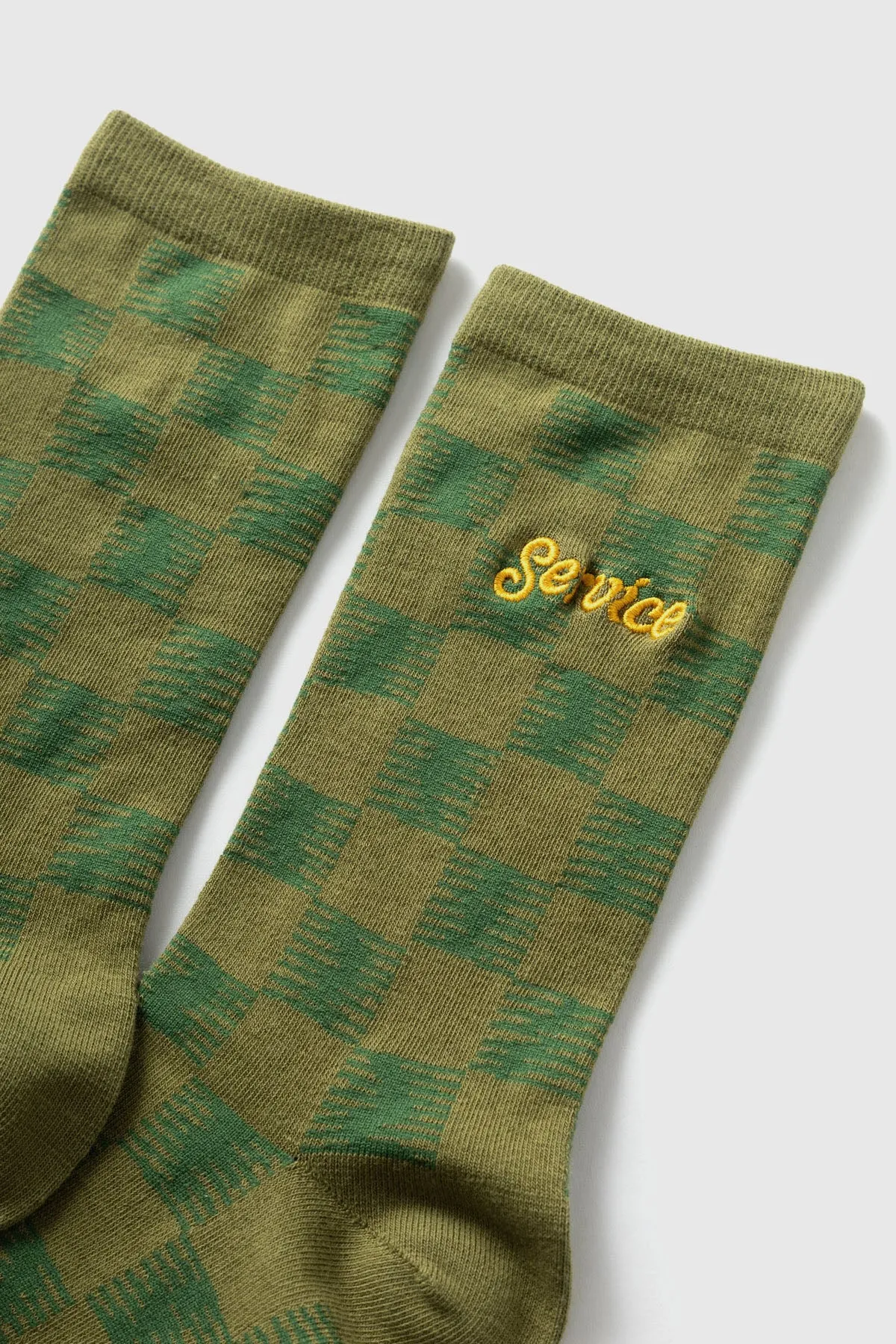 Checker Sock - Green Checker