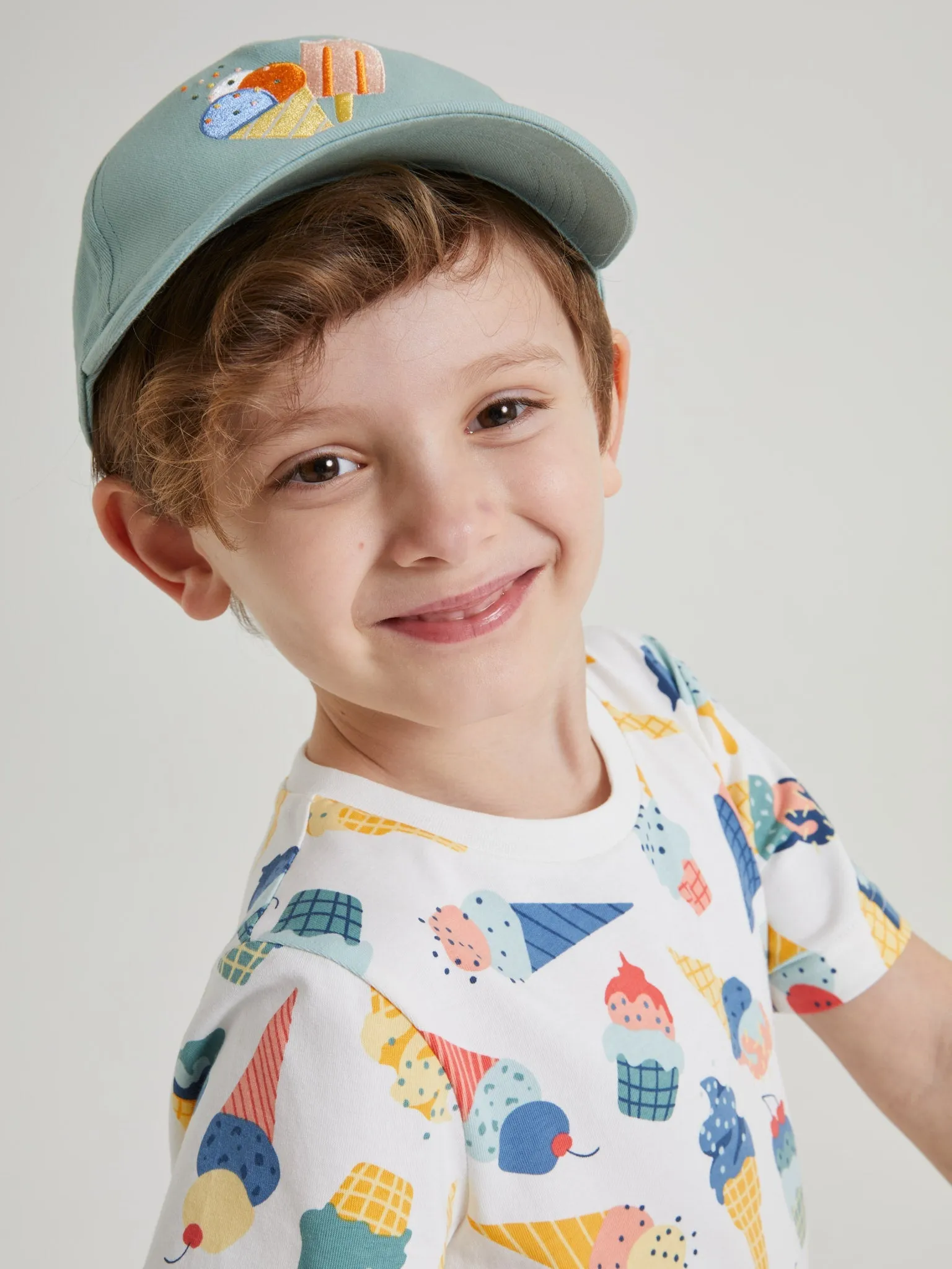 Kids Ice Cream Applique Cap