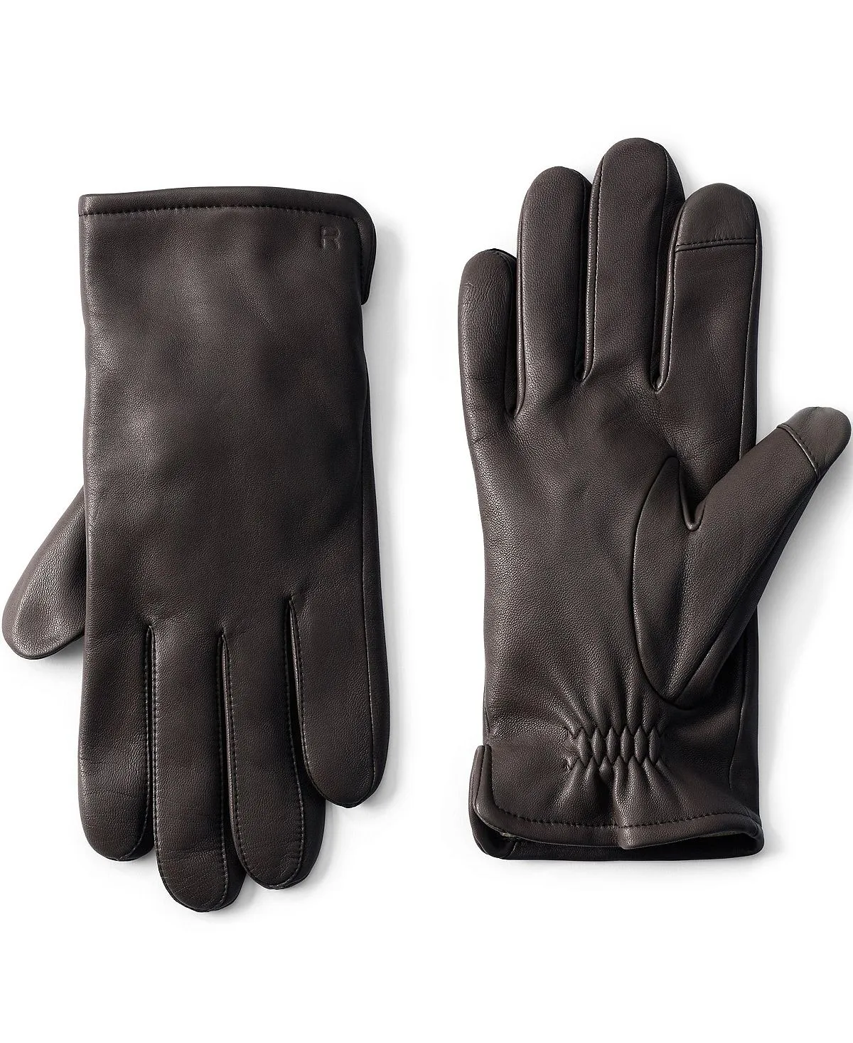 Lands' End Men's Cashmere Lined EZ Touch Leather Gloves