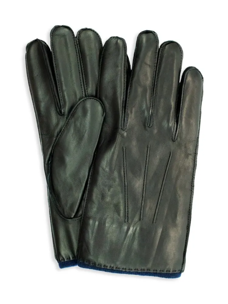 Leather gloves with cashmere lining Portolano, black