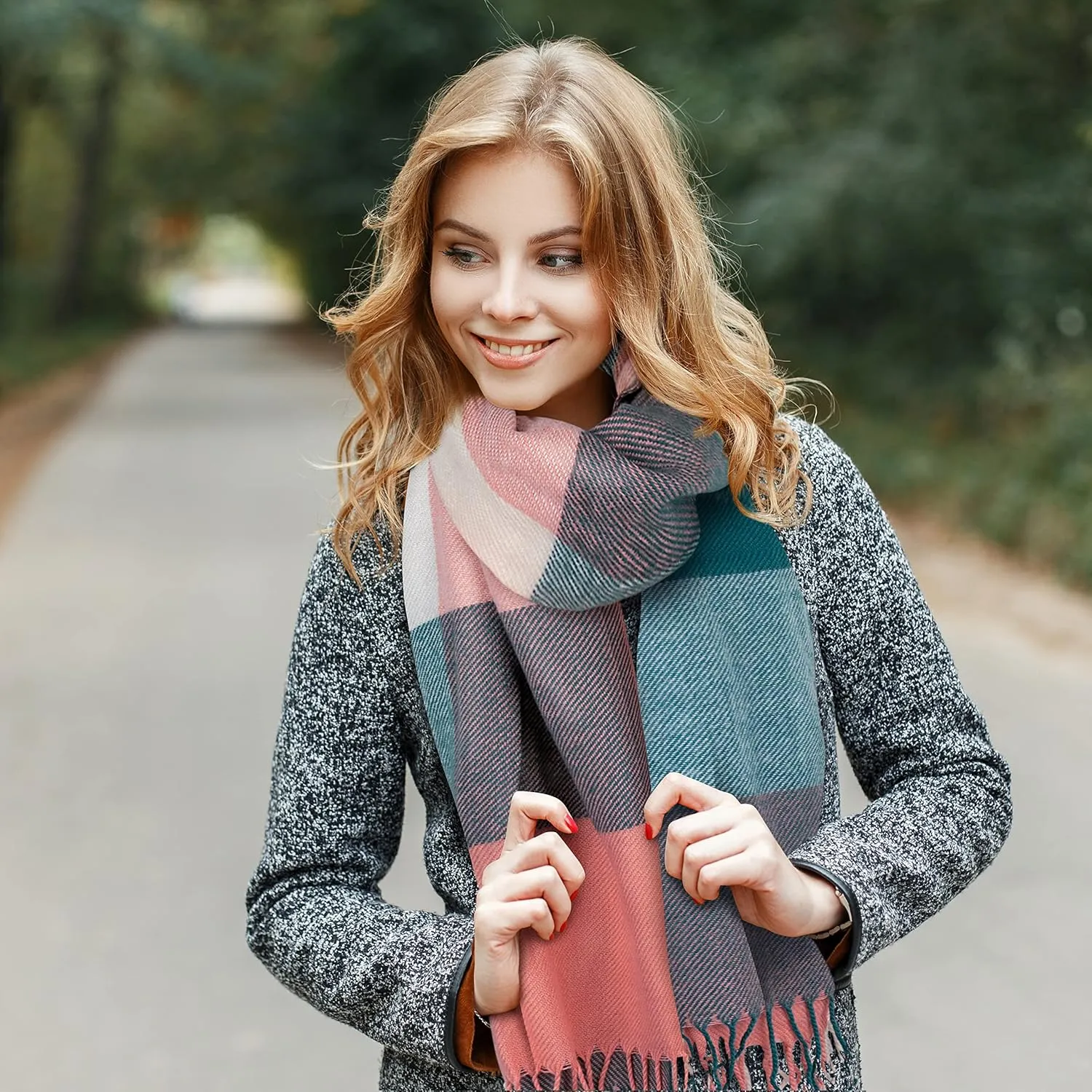 Market & Layne Cashmere Feel Winter Scarf - Warm Long Oversized Ladies Scarf for Cold Weather