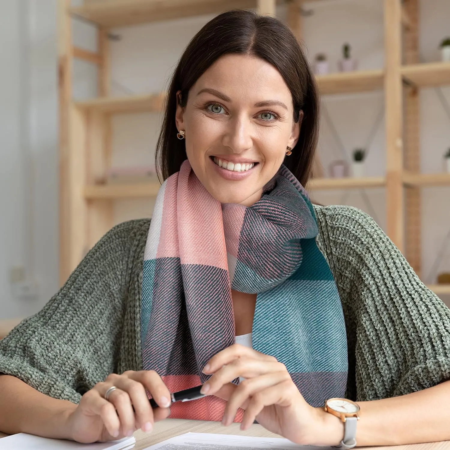 Market & Layne Cashmere Feel Winter Scarf - Warm Long Oversized Ladies Scarf for Cold Weather