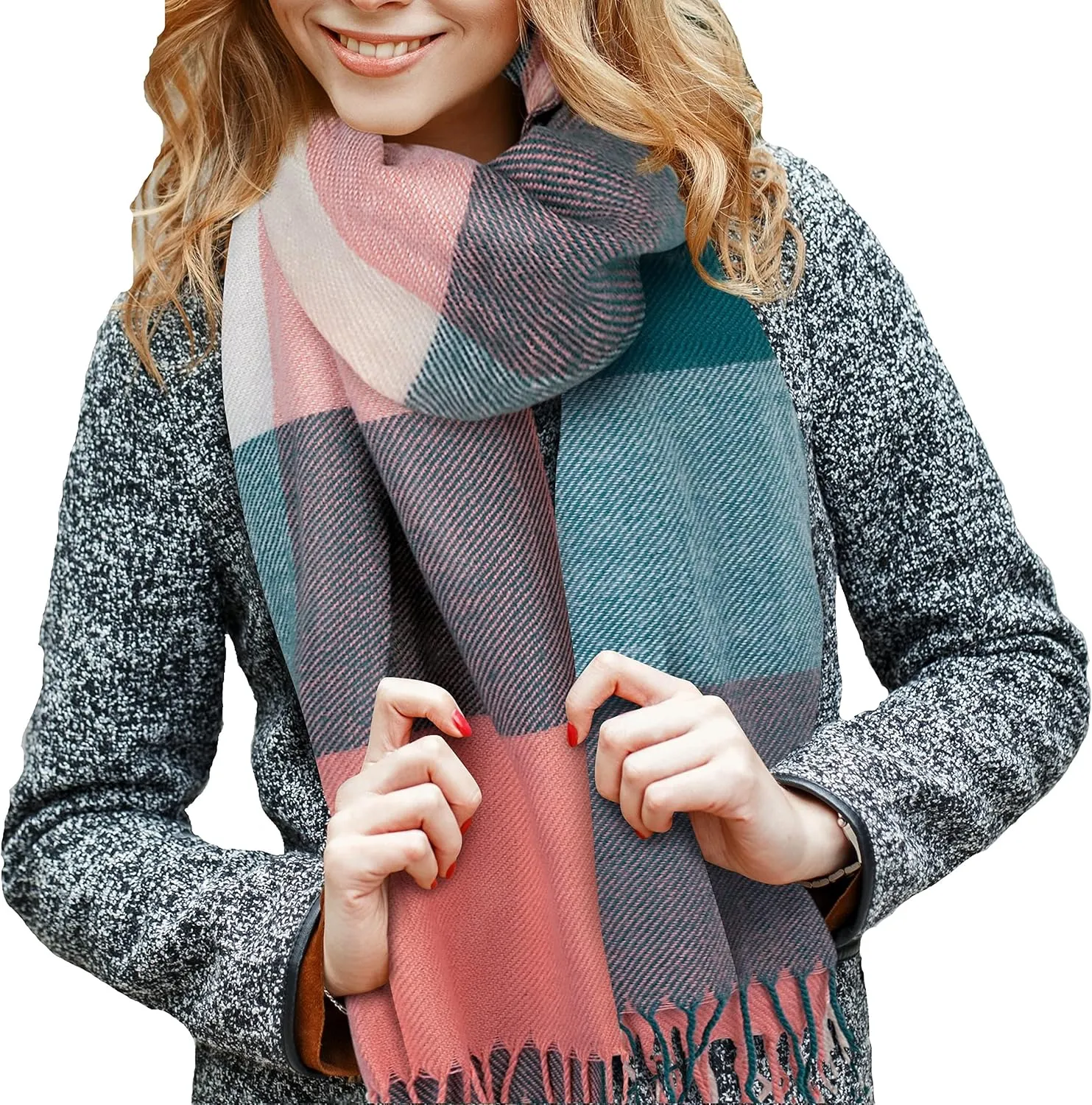 Market & Layne Cashmere Feel Winter Scarf - Warm Long Oversized Ladies Scarf for Cold Weather
