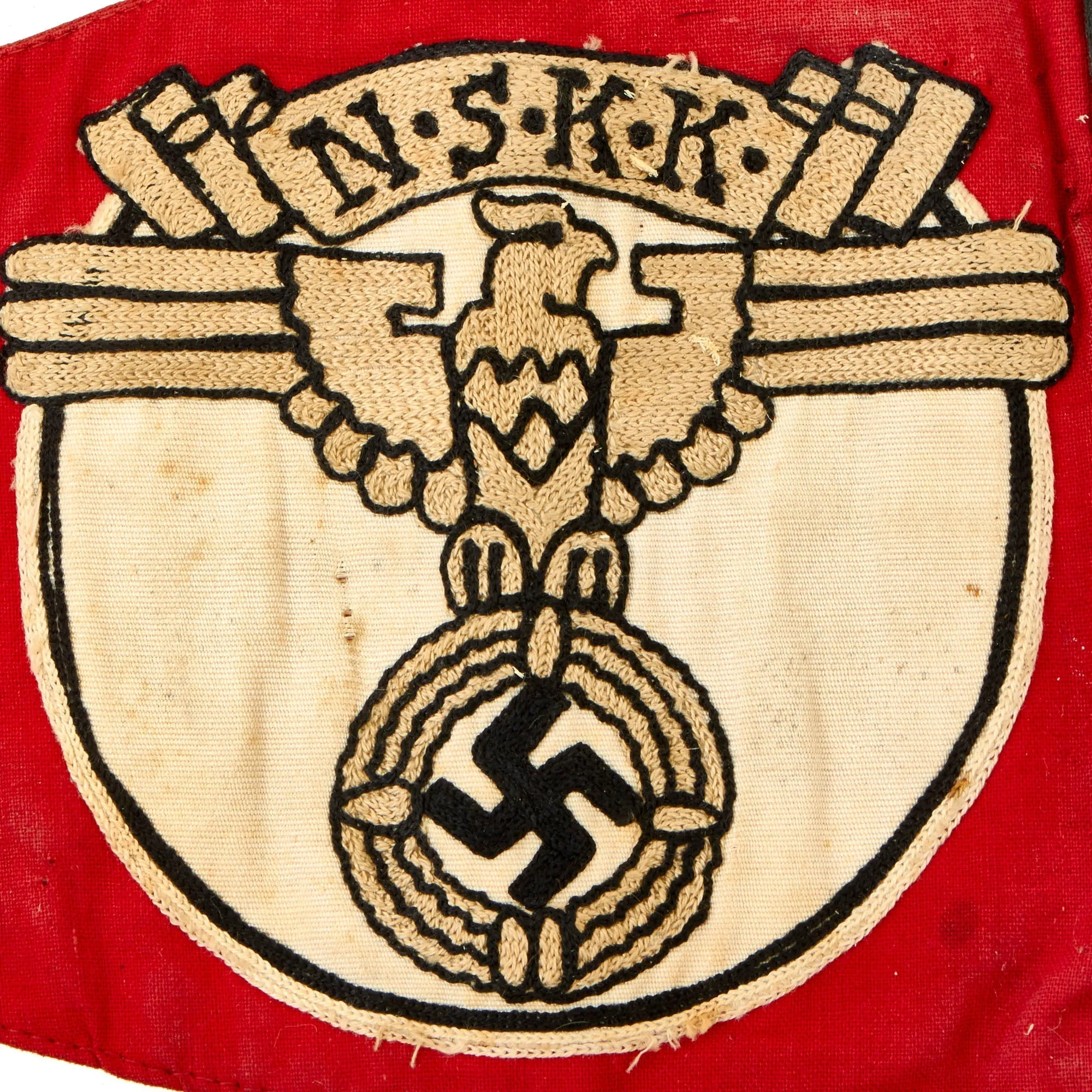 Original German WWII NSKK Vehicle Staff Car Pennant Flag - 8" x 13 ½"