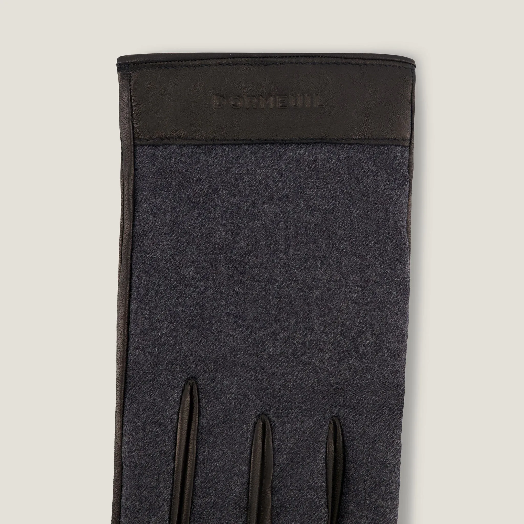Pure Cashmere & Leather men's gloves