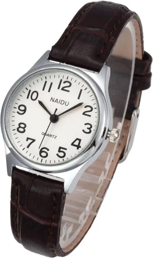 Top Plaza Womens Leather Watch,Fashion Casual Dress Watches,Roman Numerals Quartz Ladies Black Wrist Watch
