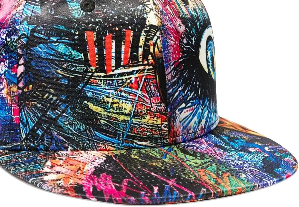Trucker Hat Fashion Mens Women Snapback Hats - Flat Bill Brim Hat Adjustable Baseball Cap