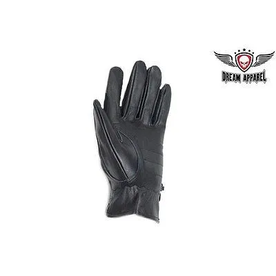 WOMEN'S BUTTER SOFT PERFORATED STUDDED W/GEL PALM & FULL FINGER W/VELCRO STRAP